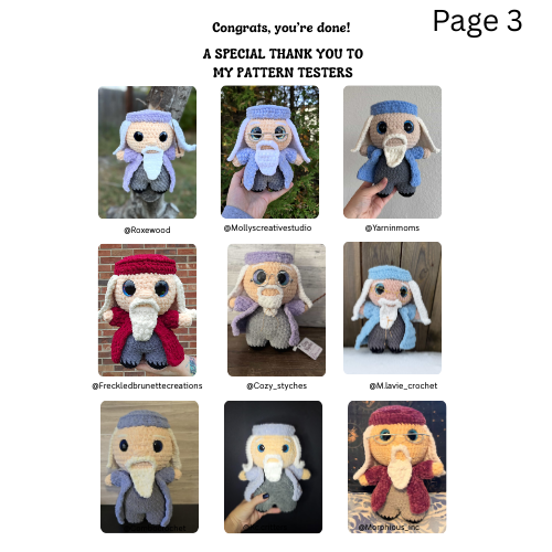 Wizard Professor Crochet Pattern