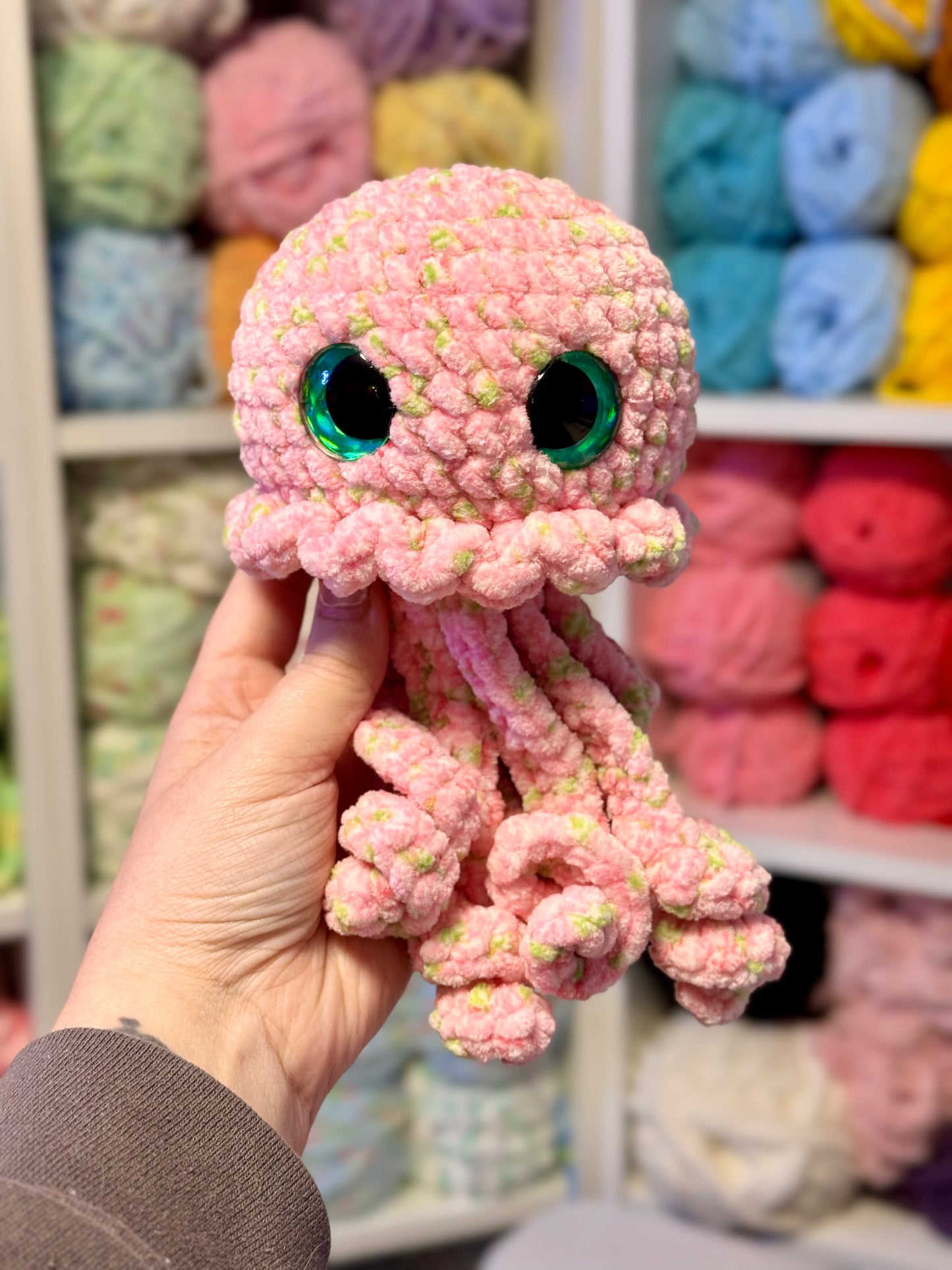 Pink Floral Jellyfish Plushie