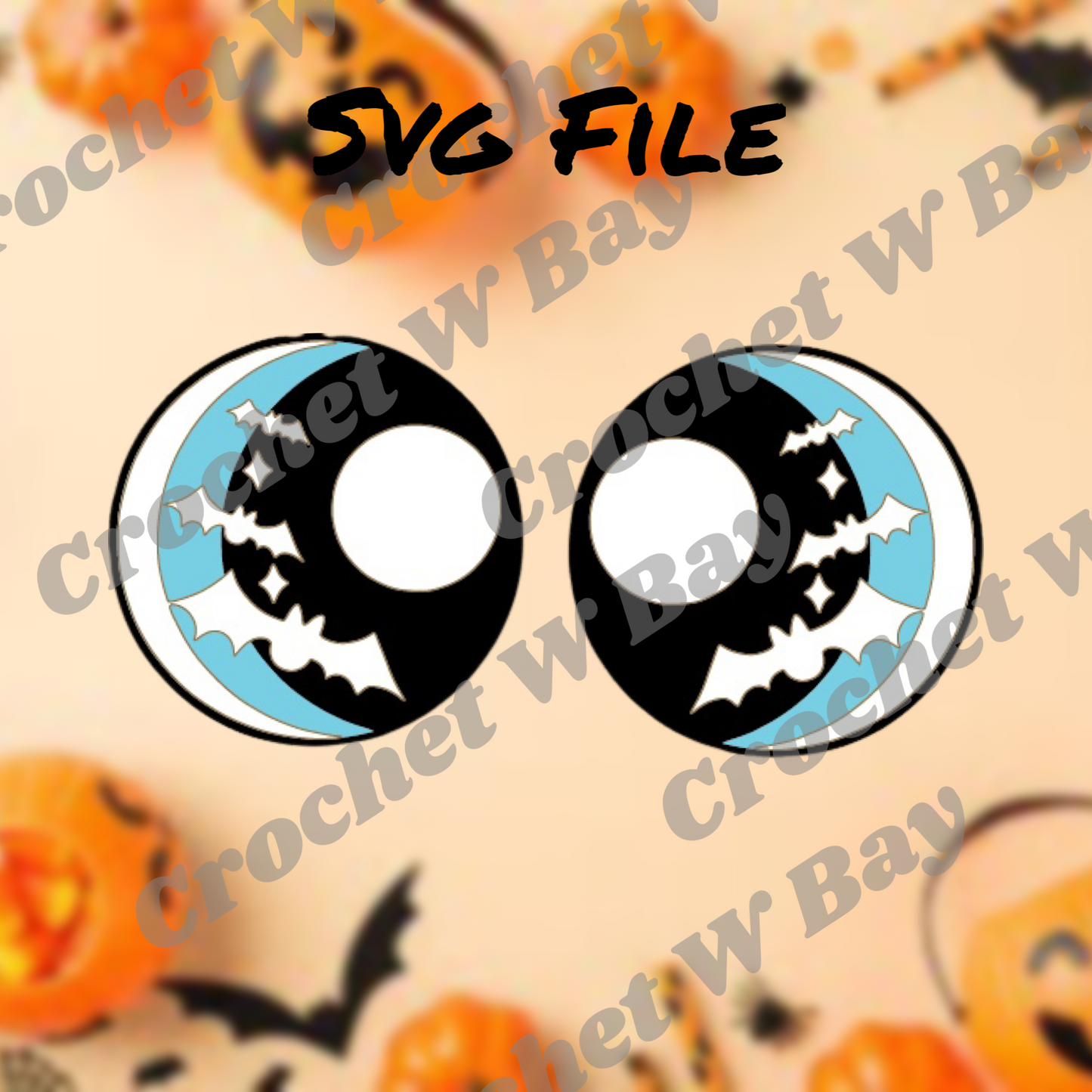 *Digital File* Bat Felt Eyes SVG