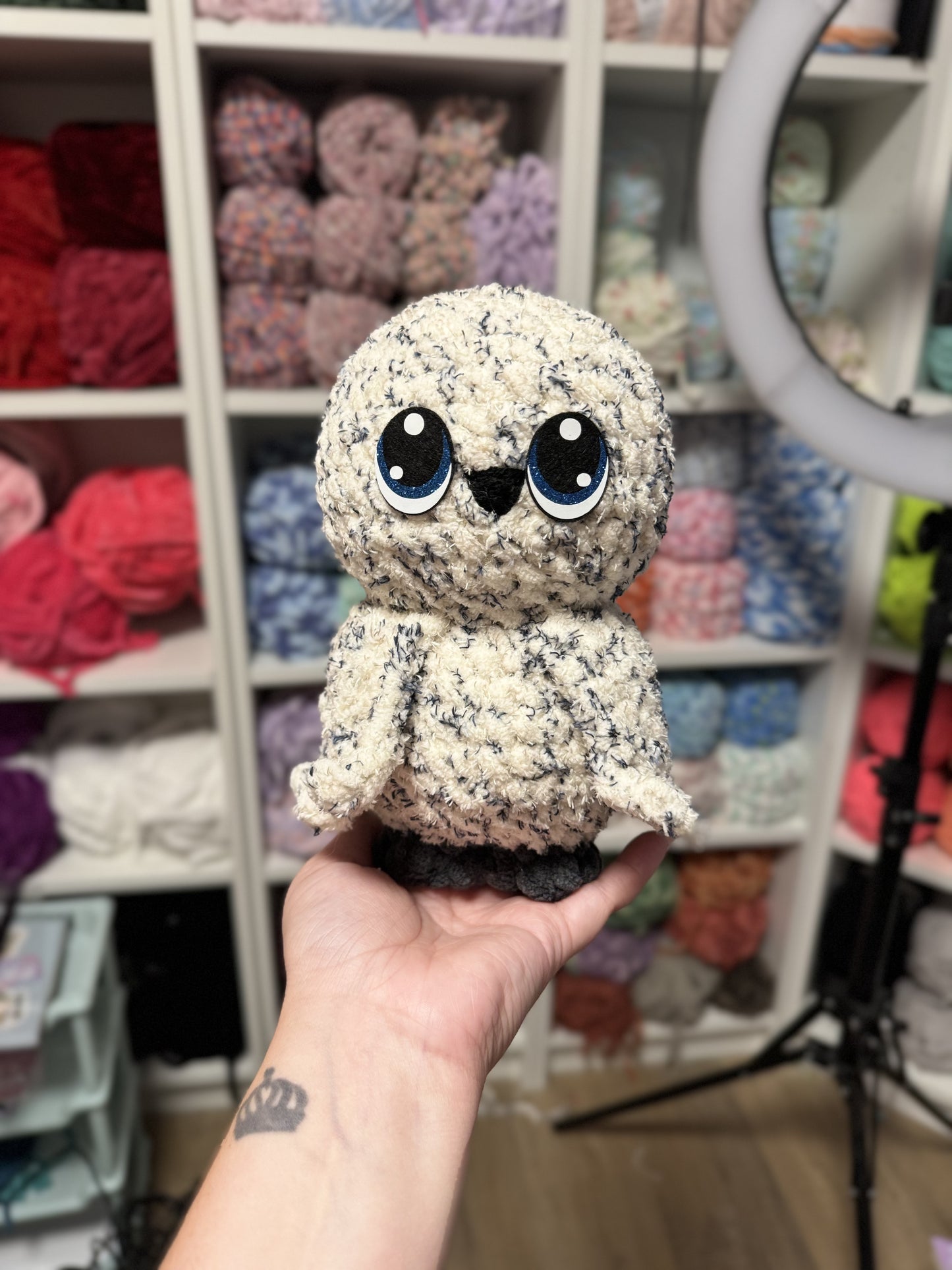 Medium White Owl Plushie