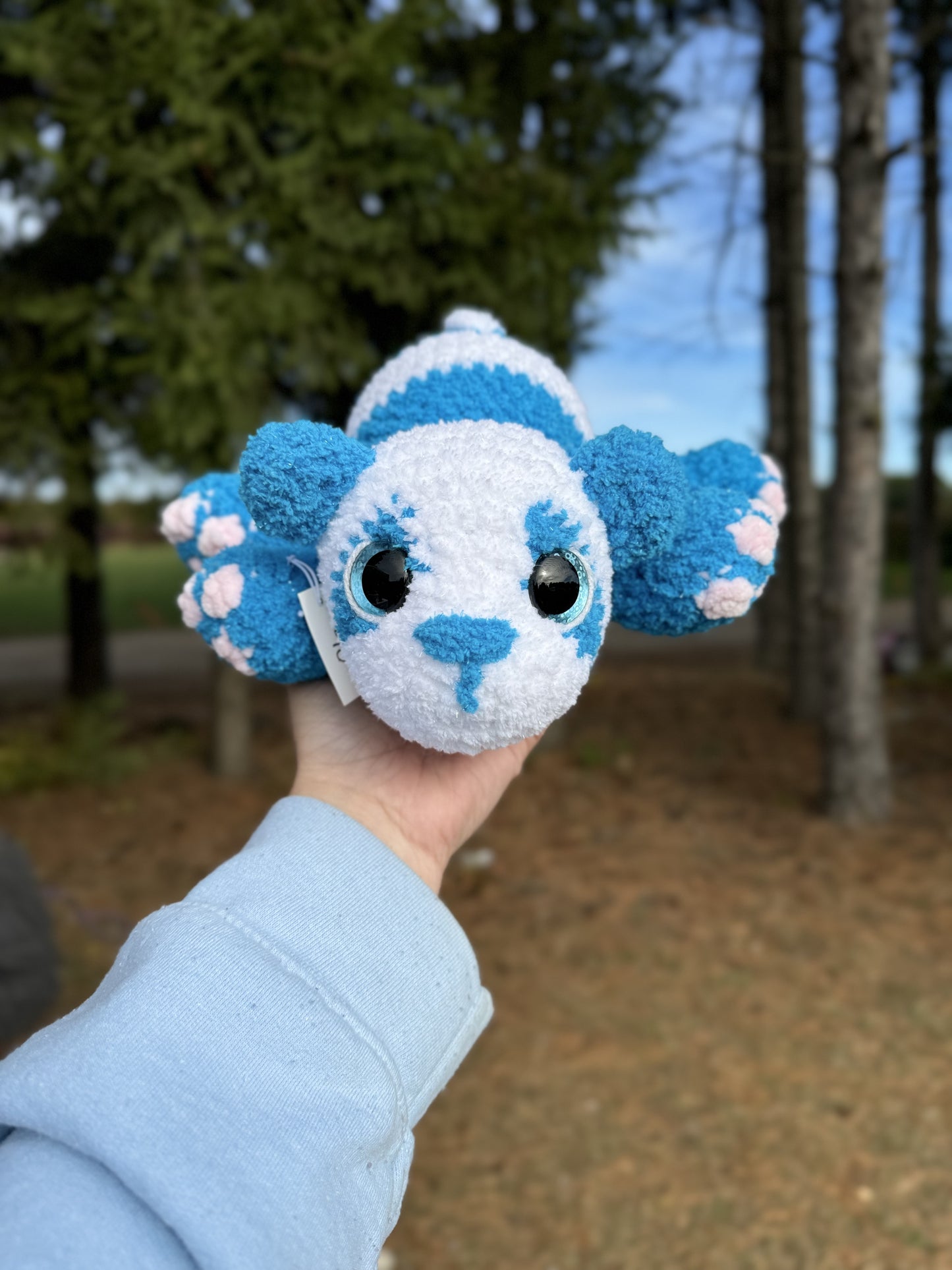 Sparkly Blue Panda Plushie