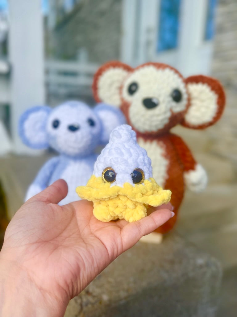 Digital File- Kiki The Monkey and Banana Buddy Crochet Pattern