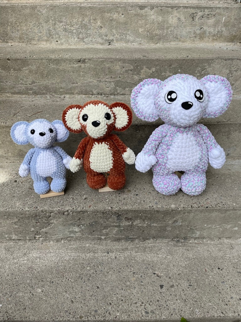 Digital File- Kiki The Monkey and Banana Buddy Crochet Pattern