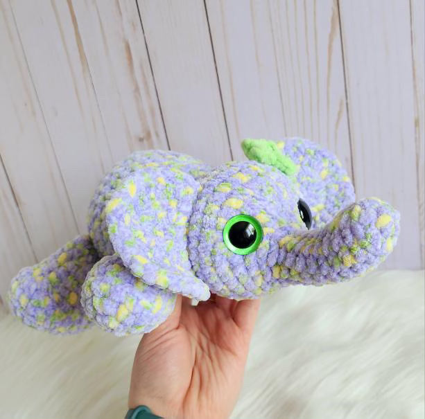 Effie the Elephant Crochet Pattern- No Sew Option Included