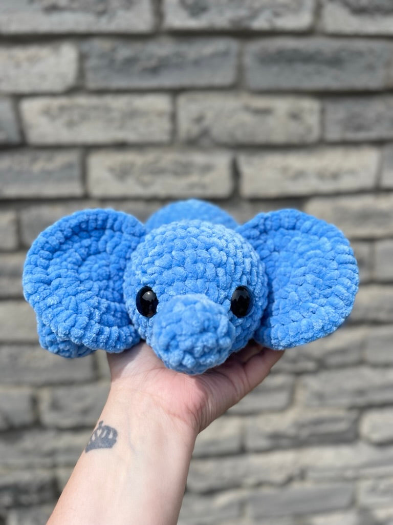 Effie the Elephant Crochet Pattern- No Sew Option Included