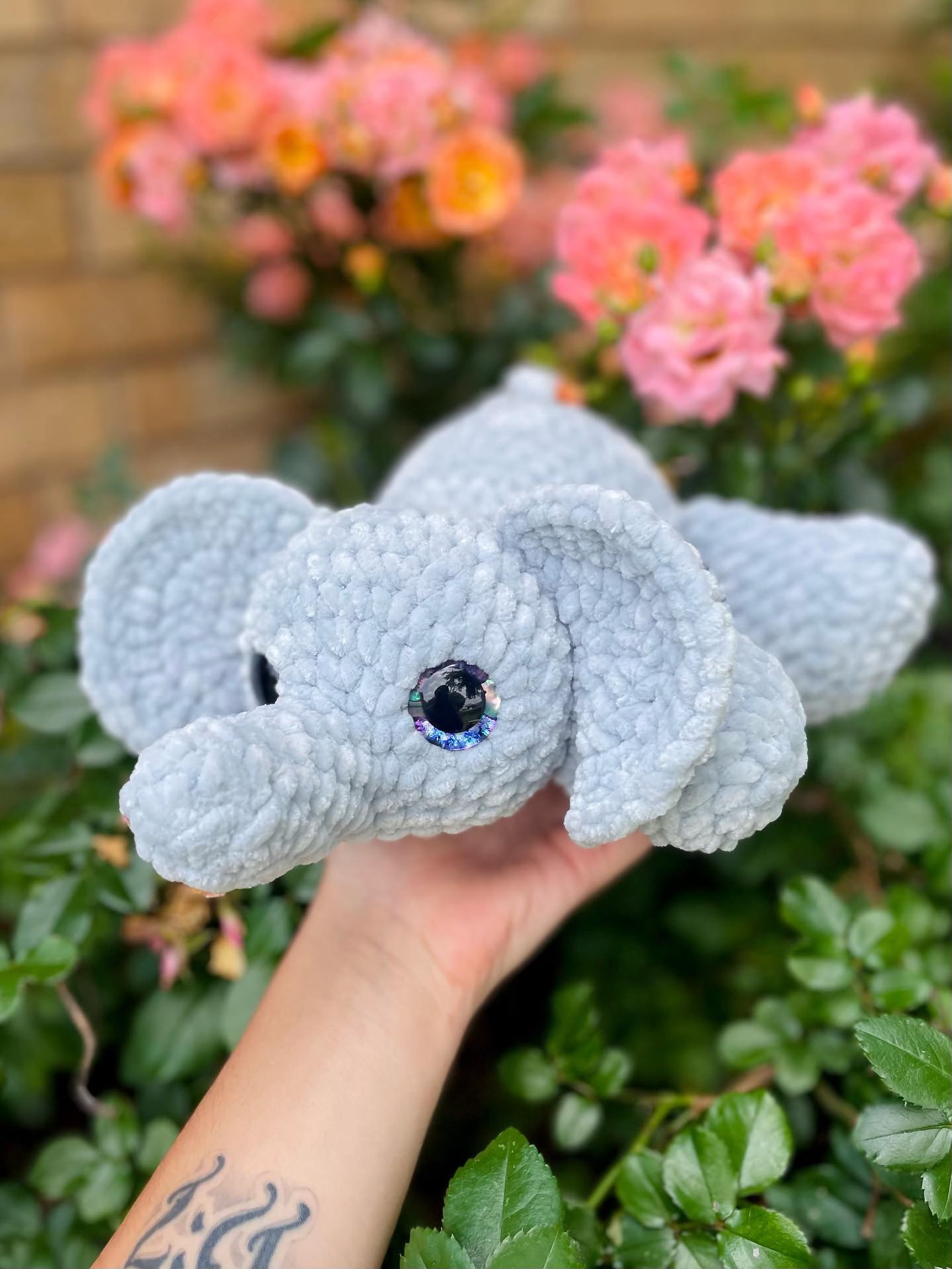 Effie the Elephant Crochet Pattern- No Sew Option Included