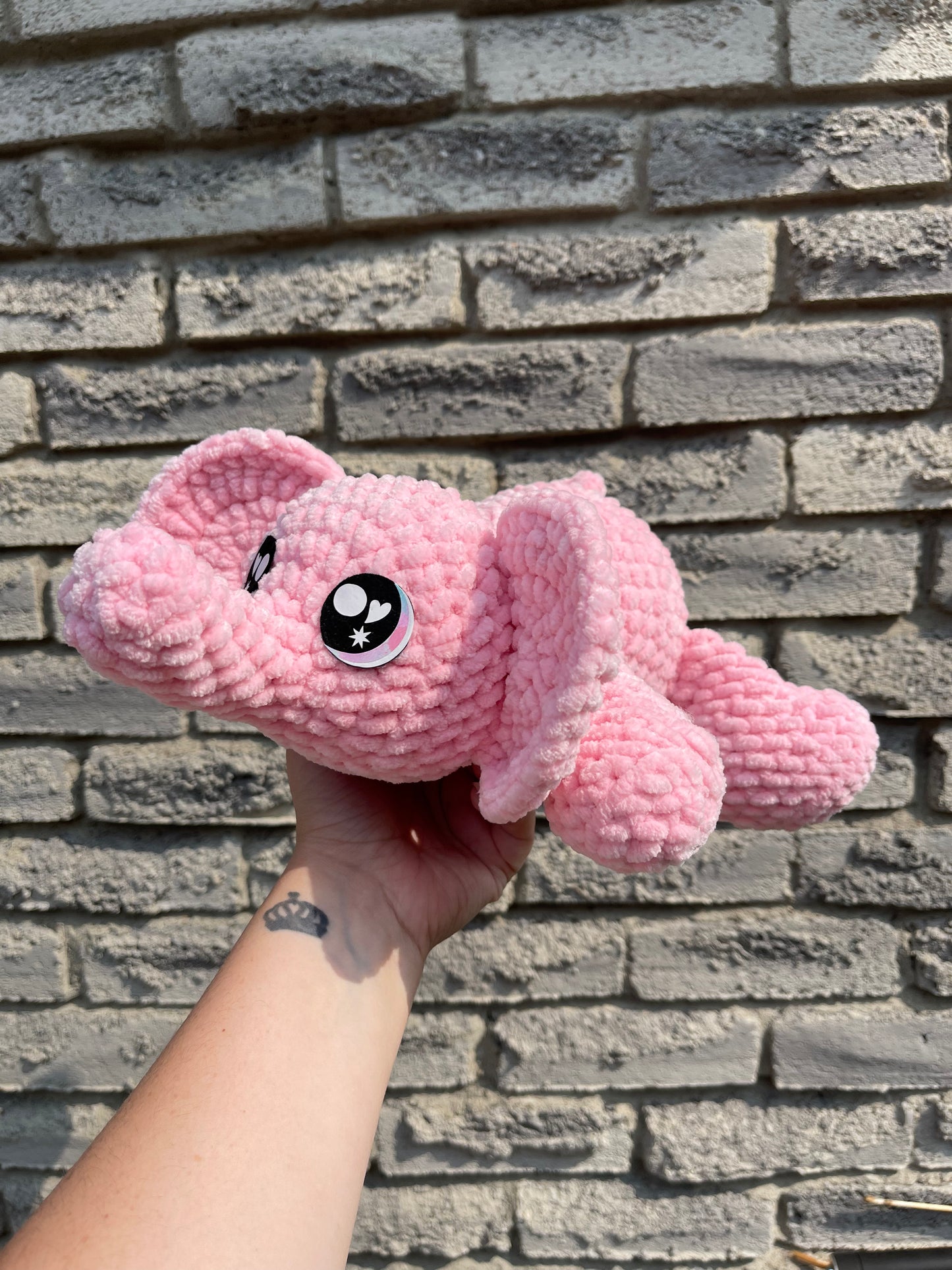 Effie the Elephant Crochet Pattern- No Sew Option Included