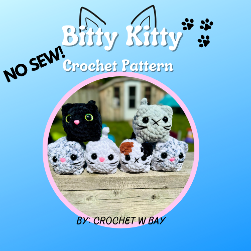 Bitty Kitty Crochet Pattern- Digital File