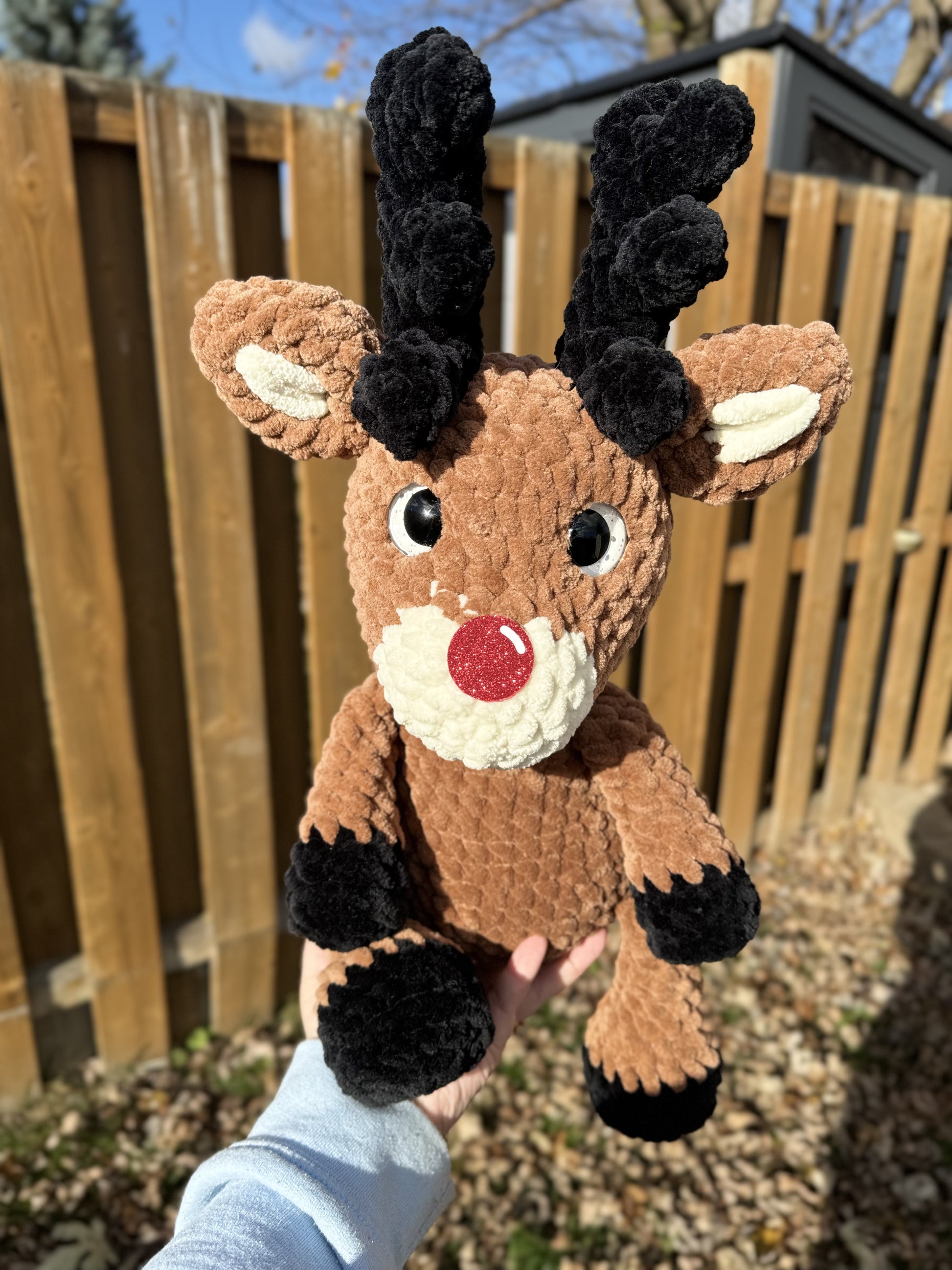 Large Rudolph Plushie – Crochet With Bay