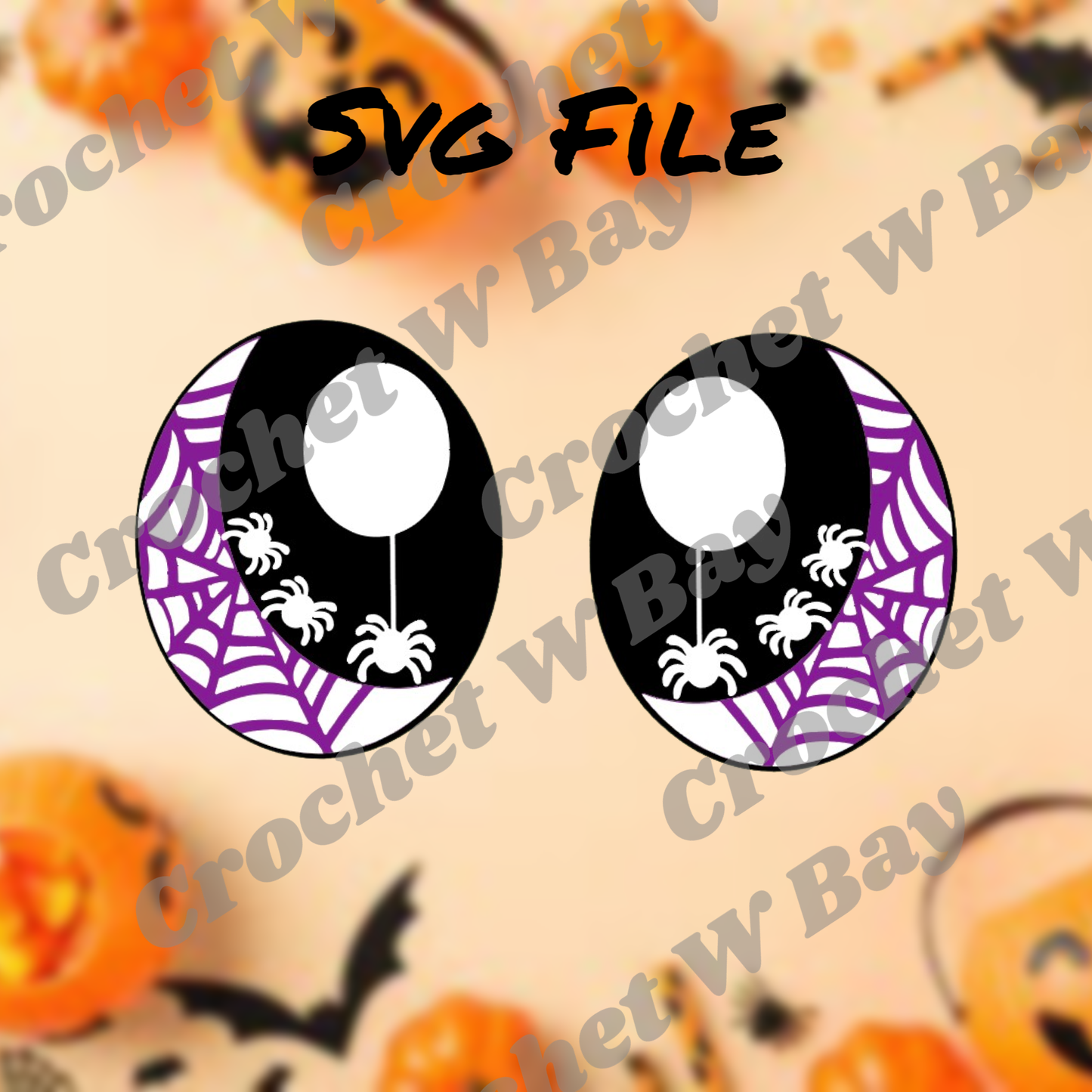 *Digital File* Spider Web Felt Eyes SVG