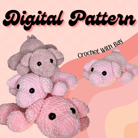 Penelope the Pig Crochet Pattern- No sew option included!
