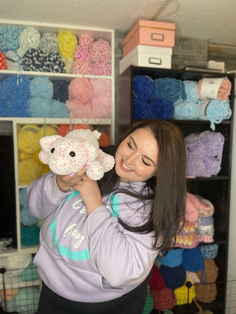 Penelope the Pig Crochet Pattern- No sew option included!