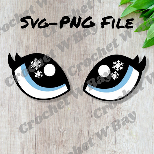 Digtal Download File: SVG PNG Felt Eyes- Doe Eyes