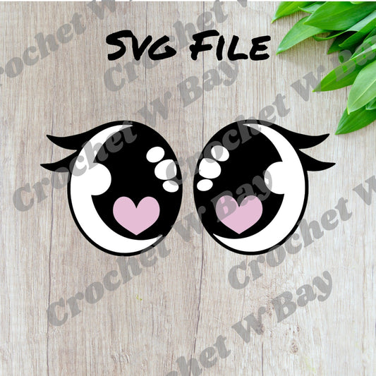 Digital Download SVG PNG Files- Penelope Pig Felt Eyes