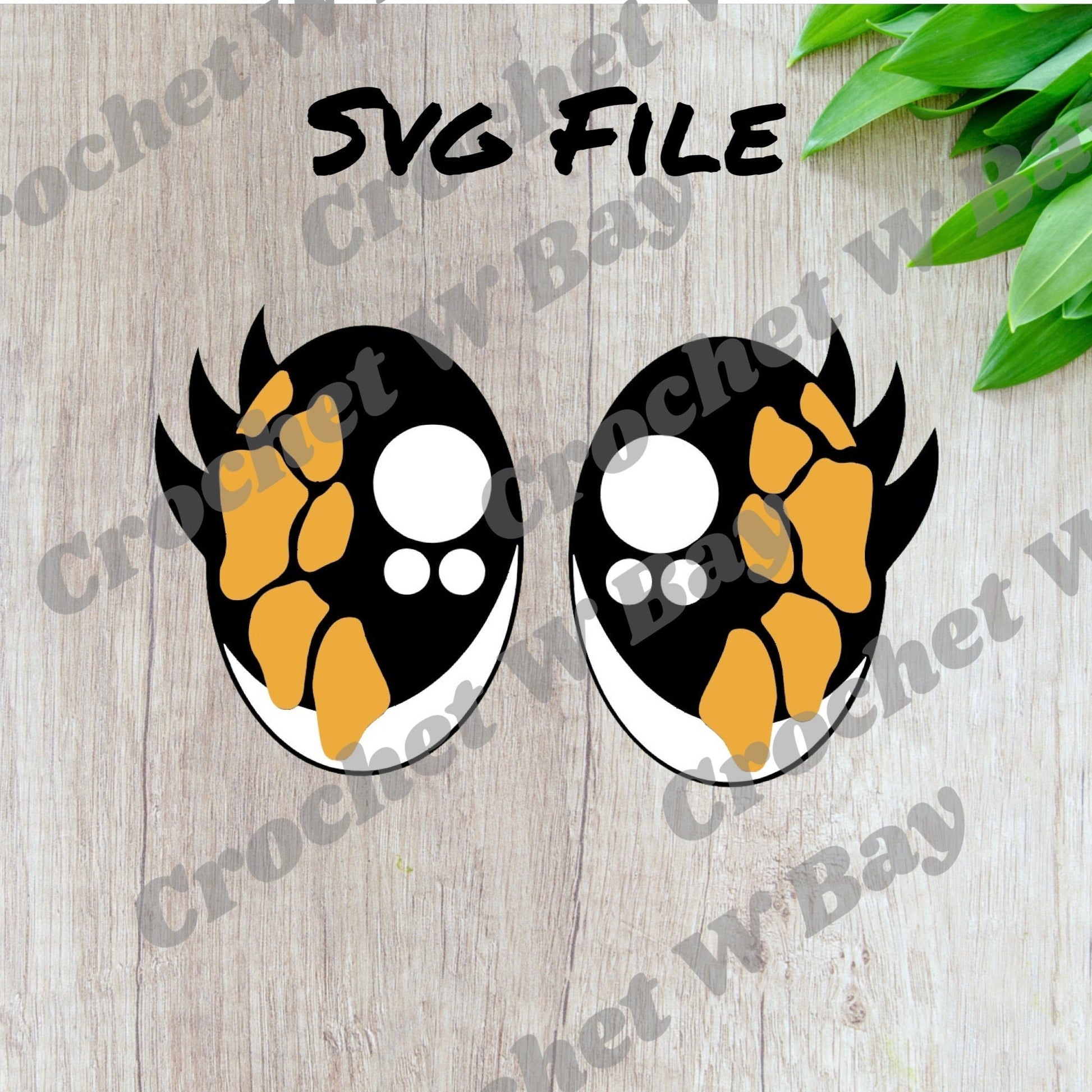 Digital Download SVG PNG Files- Giraffe Felt Eyes