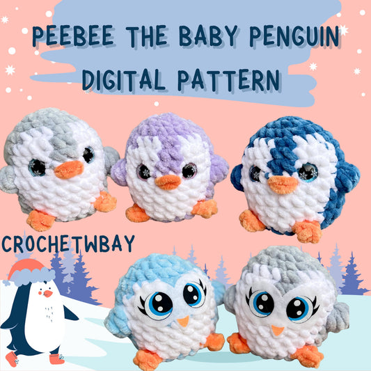 Peebee the Baby Penguin Digital Crochet Pattern