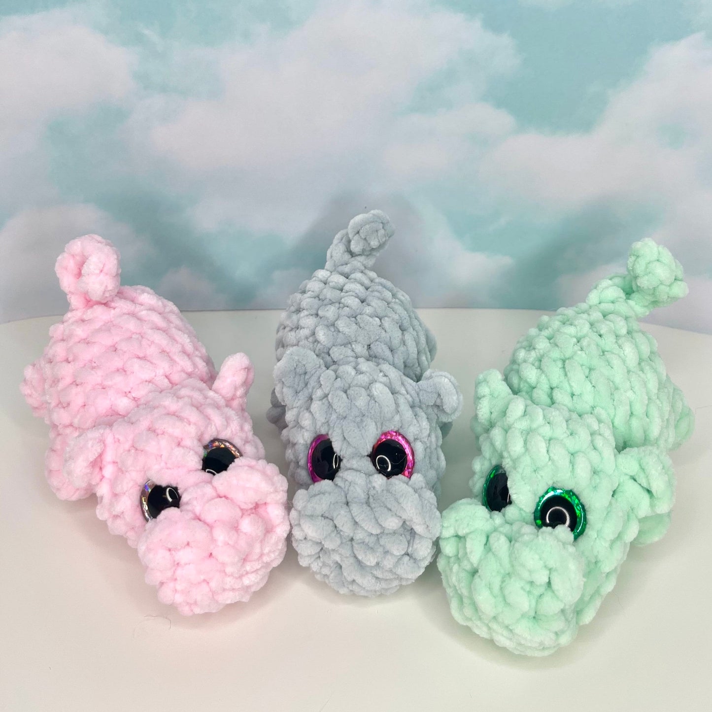 Digital Crochet Pattern Baby Hilda the Hippo- No Sew- Crochet Hippo